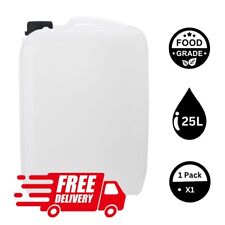 1 x 25L LITRE PLASTIC WATER CONTAINER JERRYCAN JERRICAN CARRIER FOOD DRUM W/LIDS