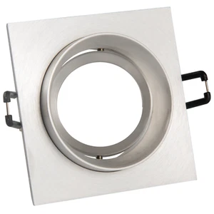 LIKA Silver Tilt Square Ceiling Recessed Spotlight Downlights GU10 - Picture 1 of 4