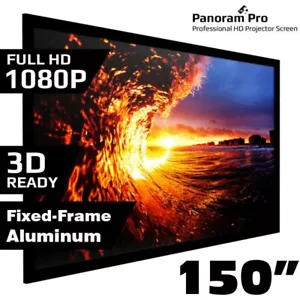 150" Inch Fixed Aluminum Frame Projector Screen Home Theatre HD TV Projection 3D - Picture 1 of 12
