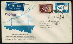 SE68H INDIA 1967 FDC Indo-European telegraph line centenary - Picture 1 of 2