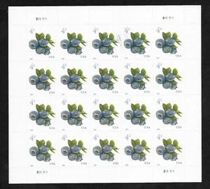4c Blueberries 2022 Issue - MNH Pane of 20 - Picture 1 of 2