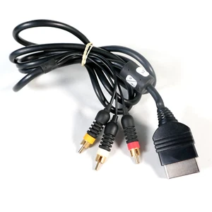 Cable Video AV Microsoft XBOX 1ere Generation Officiel Eur (2) - Imagen 1 de 2