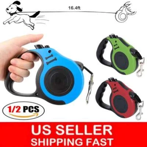 16ft Automatic Retractable Dog Leash Pet Collar Automatic Walking Lead FreeLeash - Picture 1 of 15