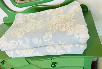 *2*Juegos de colchones dobles - Crema Damasco French Toile en azul claro - Nuevo/Sin defectos/ Foto 1 de 4