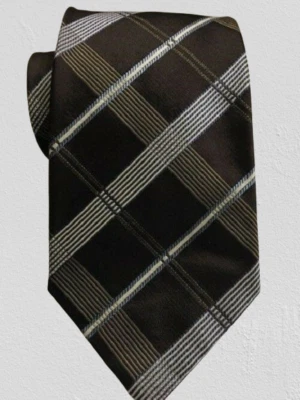 New BANANA REPUBLIC Mens Tie Brown Geometrical Silk ITALY 58" Length 3.75" Width - Image 1 of 3