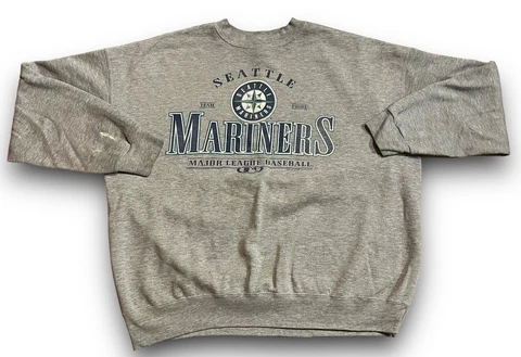 VINTAGE 2002 MLB LEE SPORT SEATTLE MARINERS SWEATSHIRT MENS 2XL RETRO PULLOVER Cover