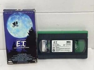E.T. The Extra Terrestrial VHS TAPE 1982 Green Flap MCA Classic Collectible ET - Picture 1 of 2