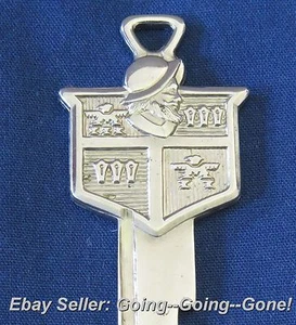 LLAVE DE ENCENDIDO DE COLECCIÓN HERNANDO DESOTO ORO 18KT BLANCA Y131 X1199G 1949-1955 WG ¡BONITA! - Imagen 1 de 4