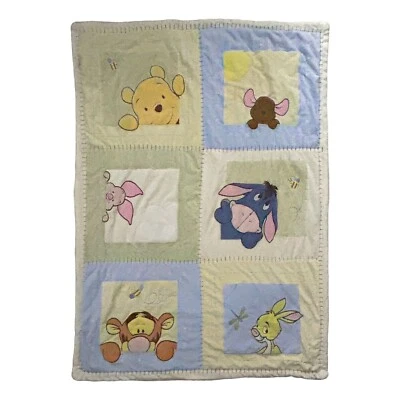 Disney Baby Winnie The Pooh Patchwork Cuadrados Manta Eeyore Tigger Roo Piglet Foto 1 de 2