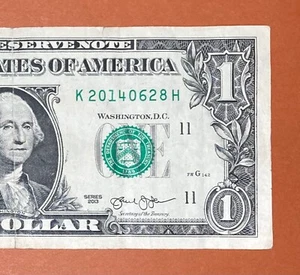 2014 June 28 (K 20140628 H) Birthday Note $1 One Dollar Bill - Picture 1 of 3