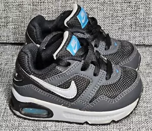 NIKE AIR MAX NAVIGATE TODDLER SIZE 5C BLACK/GREY/BLUE LIGHTLY USED - Picture 1 of 11