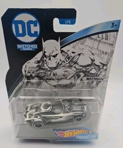 NEW Hot Wheels DC Sketched Series Batman Character Car 2017 Mattel Sealed - Picture 1 of 2