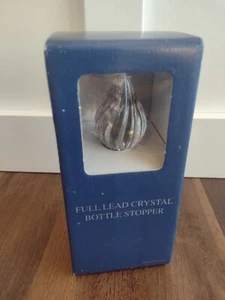 Towle Lead Crystal Bottle Stopper Made in Austria Flame Shape New in Box - Picture 1 of 4