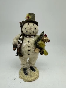 ESC Trading Company Cody Foster Snowman Primitive Folk Art Smiling Christmas - Picture 1 of 5