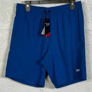 Reebok Men's Regular-Fit Moisture-Wicking 9" Woven Shorts Vector Blue medium - Picture 1 of 6