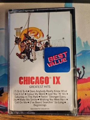 Vintage NEW SEALED 1975 Chicago IX Greatest Hits 1974-1975 Cassette So Rare - Image 1 of 2