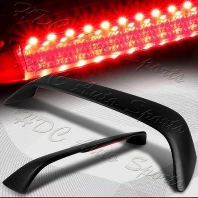 Alerón trasero negro para Honda Civic 2001-2005 cupé alerón labio freno LED Foto 1 de 4