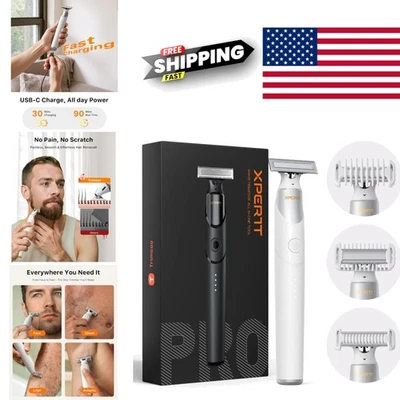 1 Recortadora de Pelo Eléctrica de Ingula y Cuerpo Impermeable Carga Rápida Diseño USB-C Foto 1 de 4