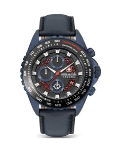 SWISS MILITARY HANOWA Men Analog Quartz Casual Watch Classic Dress Blue Dial Wat - Picture 1 of 4