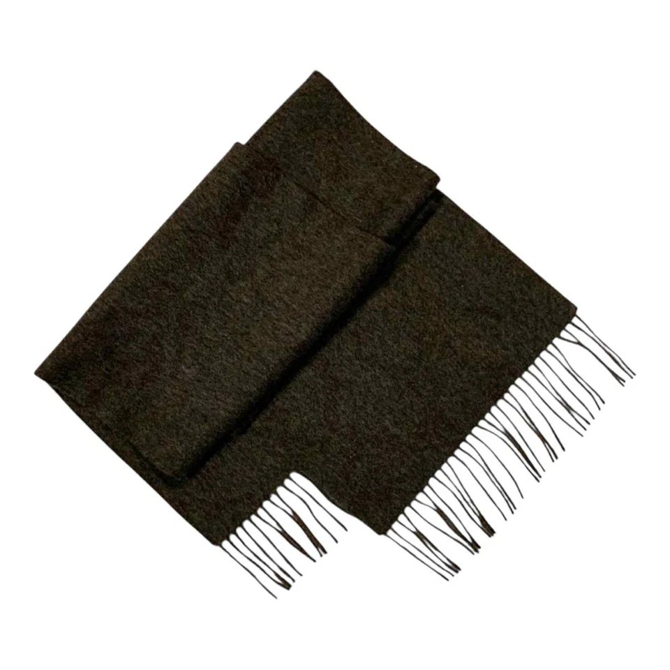 Nuevo Nordstrom Hombre’s Gris Carbón Lana Cordero Borlas Bufanda Foto 1 de 1