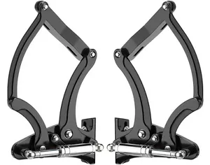 BILLET SPECIALTIES BLACK 1955-1956 HOOD HINGES WITH NECESSARY GAS SPRINGS - Bild 1 von 2