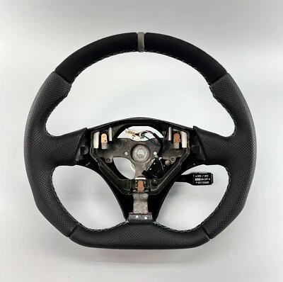 FLAT BOTTOM STEERING WHEEL TOYOTA MR2 SPYDER * CELICA FULL RESHAPED JDM stripe - Image 1 of 4