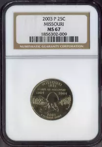 2003-P Missouri Quarter NGC MS67 Business Quality - Picture 1 of 2