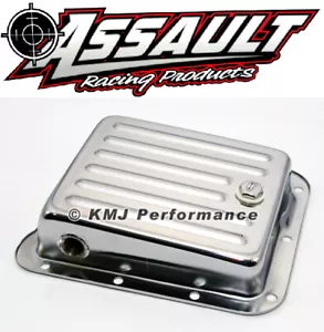 Pan Fill Ford C4 Chrome Steel Automatic Transmission Pan - Stock Capacity - Bild 1 von 3