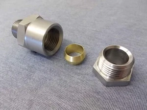 Triumph TR5/TR6 Spitfire Herald S/S Water Pipe Adaptor, Sleeve Nut & Olive Kit - Picture 1 of 9