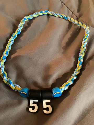 LA Chargers JUNIOR SEAU #55 Double Rope Team Necklace 22" FAST! FREE SHIP! Cover