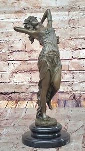 Original Aldo Vitaleh Art Deco Zigeunertänzerin Bronze Skulptur Statue Figur - Bild 1 von 10