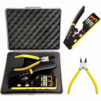 ZoeRax Rj45 Pass Through Crimp Tool Kit, Cat6 Cat6A Cat5 Cat5e Crimper - Image 1 of 4