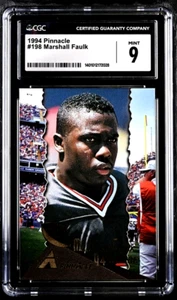1994 Pinnacle #198 Marshall Faulk Rookie HOF CGC 9 MINT - Los Angeles Rams - Picture 1 of 2