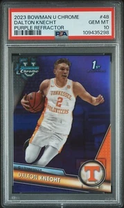 2023 Bowman U Chrome Dalton Knecht 1st Purple Mini Diamond #48 /399 PSA 10 RC - Picture 1 of 2