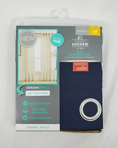 JCP Home Mood Indigo Blue Verona Twill Grommet-Top Curtain Panel, 50"x108" - Picture 1 of 2