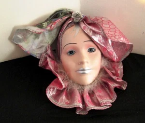New Orleans Mardi Gras Ceramic Jester Mask - NICE! - Picture 1 of 2