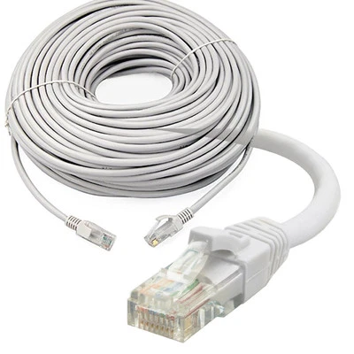 50M METERS ETHERNET CABLE RJ45 NETWORK FAST INTERNET LEAD PREMIUM CAT5E WHITE - Image 1 of 3