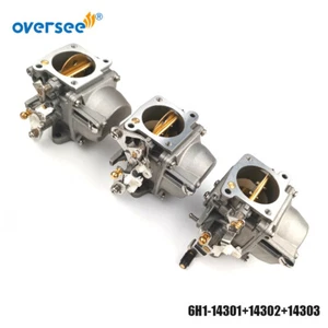 6H1-14301/14302/14303 Carburetor Assy Set For Yamaha 90HP Outboard 6H1-14302 - Picture 1 of 5
