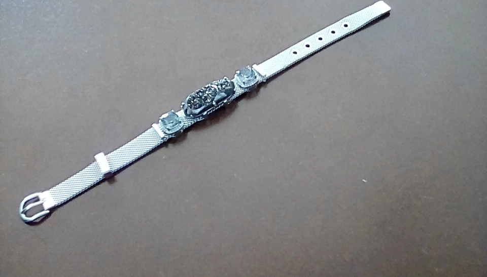 KEEP коллективный браслет - серебряная сетчатая лента с (3) подвески - Изображение 1 из 2