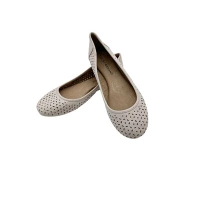 Lucky Brand Women's SZ 8M Pale Pink Perforated Leather Upper Ballet Flats NEW - Image 1 of 4