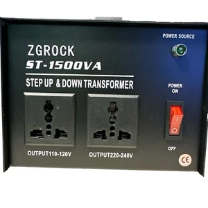 Trasformatore convertitore di tensione step up/down da 220v a 110v 1500 watt - Foto 1 di 2