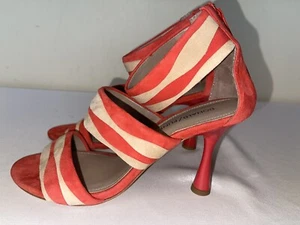 NEW Donald J Pliner Neav Women's Red/Nude Dress Heels Sandals Sz 7.5M - Picture 1 of 10