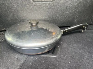 Revere Ware 10” Inch Copper Bottom Skillet Frying Pan W/Lid USA - Picture 1 of 5