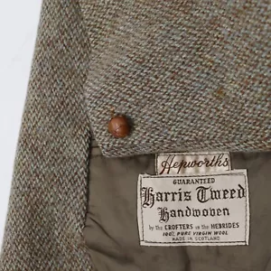1940s Hepworths sport coat Mens 44 Harris tweed jacket handwoven wool 3 button - Picture 1 of 14