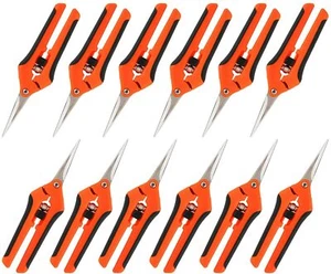 12 Pack Gardening Hand Pruner Pruning Shear Curved Precision Blades Heavy Duty - Picture 1 of 9