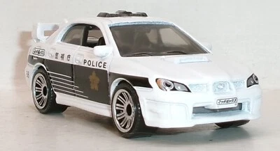 LOOSE 2024 MATCHBOX 1:64 MBX JAPAN CRUISERS WHITE 2007 SUBARU IMPREZA POLICE - Image 1 of 4