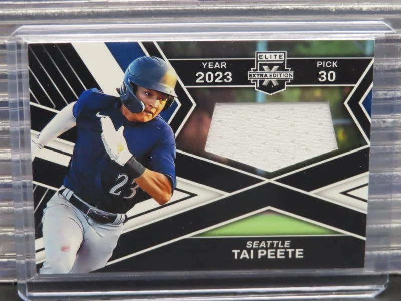 2023 Elite Extra Edition Tai Peete First Round Jersey Materials #FR-TPT Mariners
