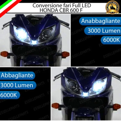 CONVERSIONE FARO LED PER HONDA CBR 600 F 2001-2006 ANABBAGLIANTE ABBAGLIANTE - Immagine 1 di 4