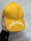 Palm Angels Curved Logo Cap | Yellow | One Size | Unisex Gold Pa