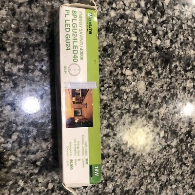 MaxLite 7622:LED PL Lamp -8 Watt-GU24 18W CFL Equa-675 Lumens-2700 Kelvin - Image 1 of 3